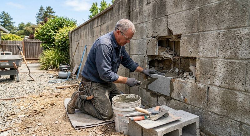 Block Wall Repair in Acton, CA
