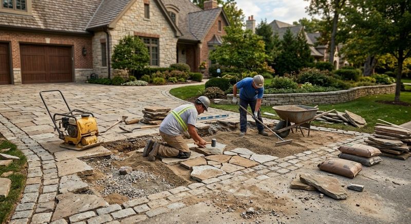 Brick Driveway Repair in Burbank, CA
