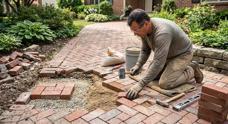 Brick Pathway Repair in Burbank, CA