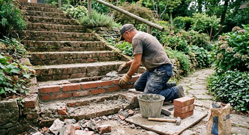 Brick Stairs Repair in Hollywood, CA