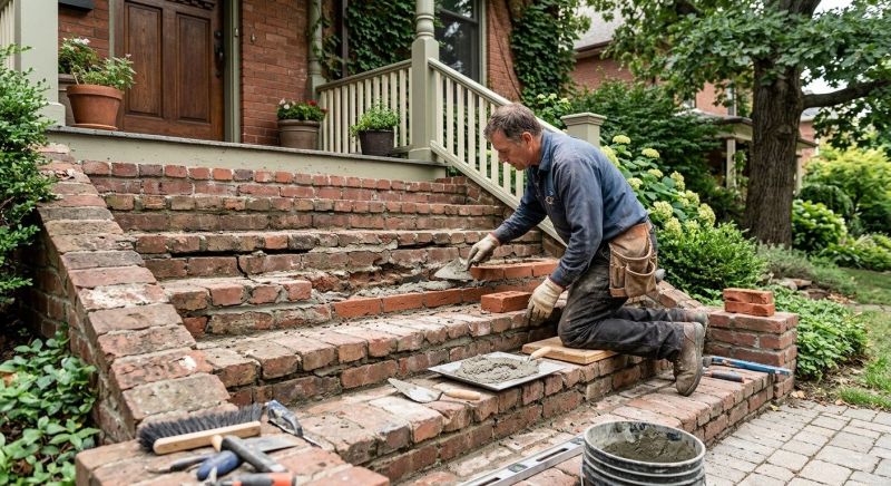 Brick Stairs Repair in Reseda, CA