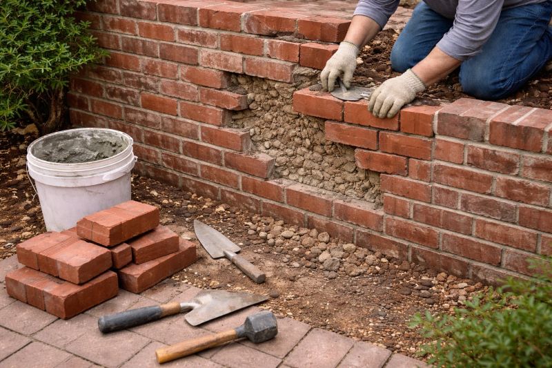 Brick Wall Repair in Monrovia, CA