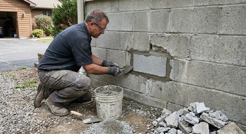 Cinder Block Wall Repair in Norwalk, CA