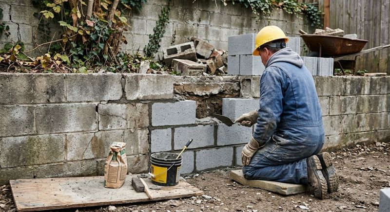 Cinder Block Wall Repair in Rosemead, CA