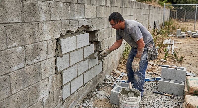 Rock Wall Repair in Burbank, CA