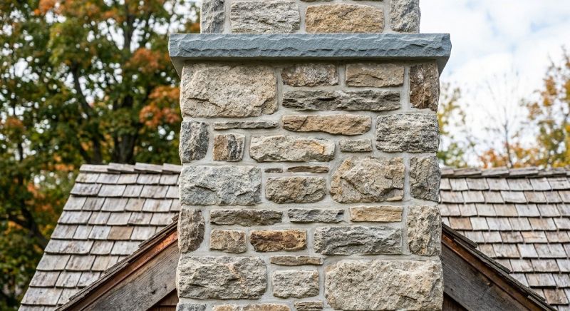 Stone Chimney Installation in La Canada Flintridge, CA