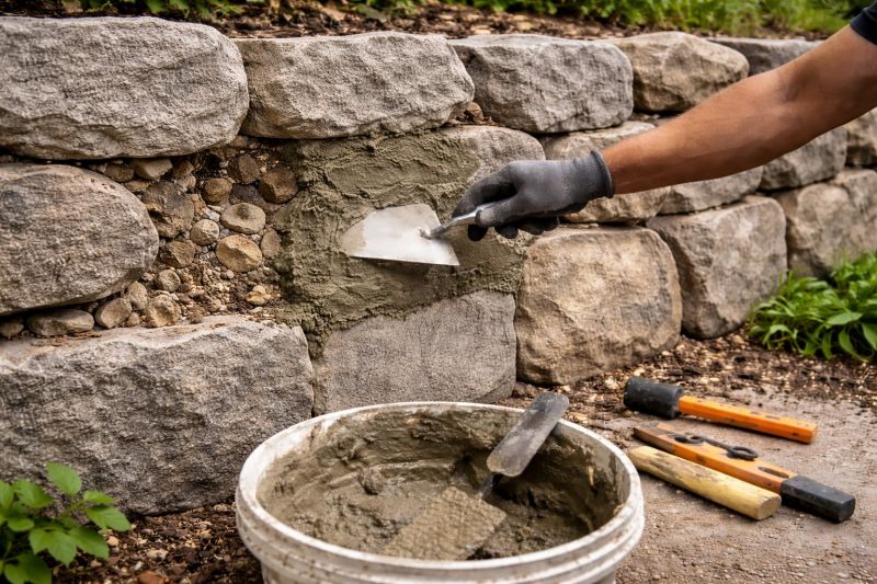 Stone Wall Repair in Agoura Hills, CA